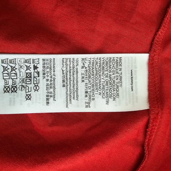 Tommy Hilfiger Men’s Barn Red TH Flag Logo T-Shirt - L - NWT - Picture 7 of 7